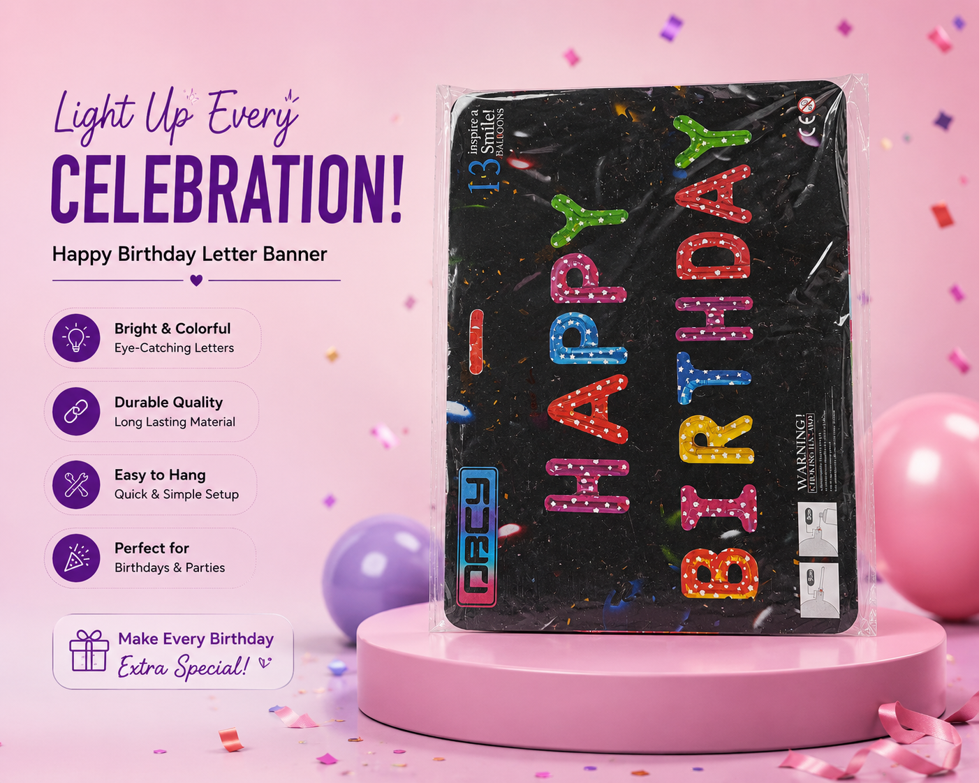 Happy Birthday Letter Banner